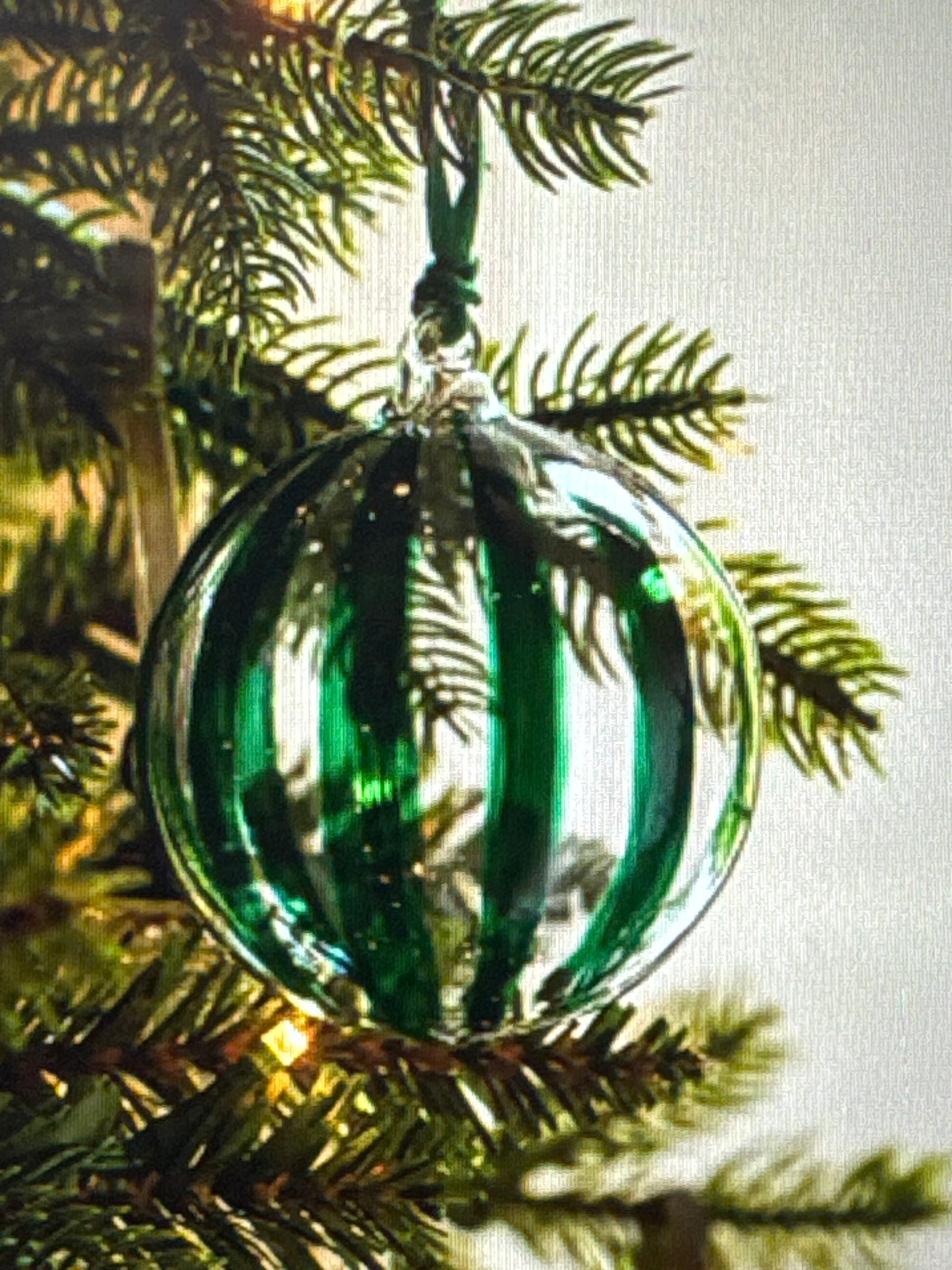 GT Purton Striped Baubles Set of 3 Rosemary