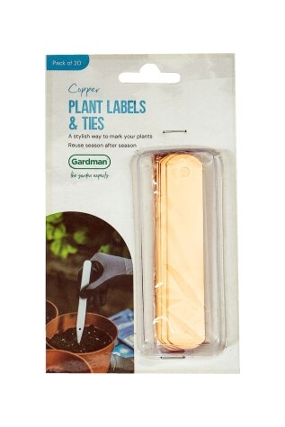 GM Copper Labels & Ties 20pk
