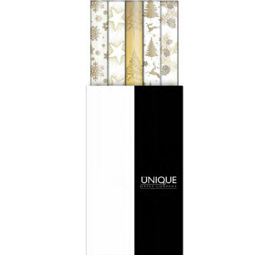 Golden Christmas Glitter wrapping paper