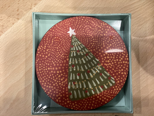 FILIGREE TREES Round Coasters, Set of 4