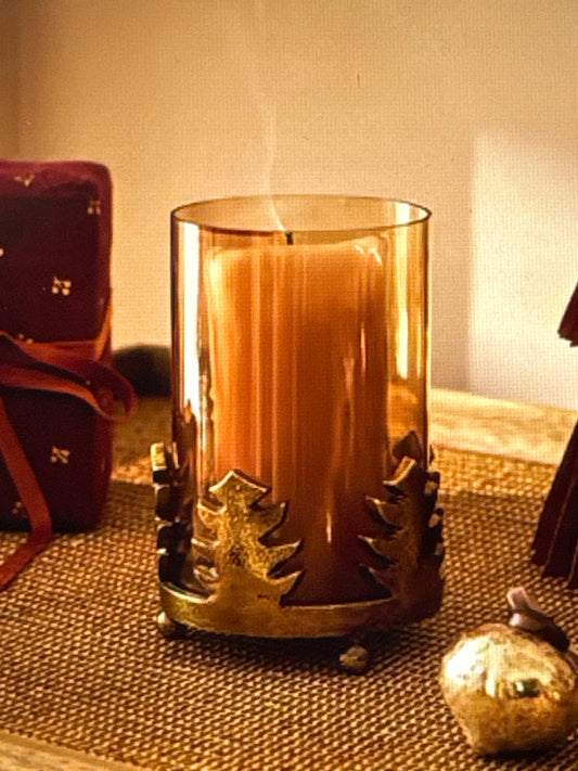 GT Brass Bloxham Christmas Tree Candle Holder