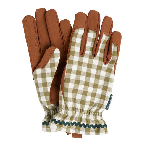 NEW Colour Collection Gloves - Olive Check