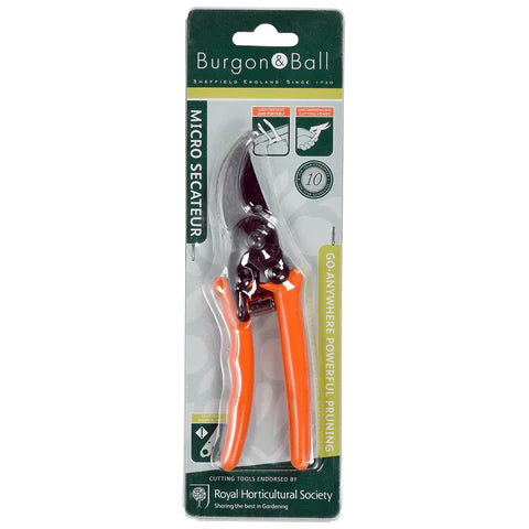 RHS Micro Secateurs - Terracotta