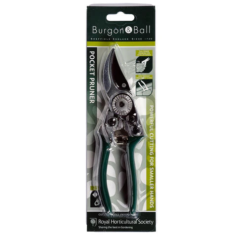 RHS Pocket Pruner, Racing Green Handles