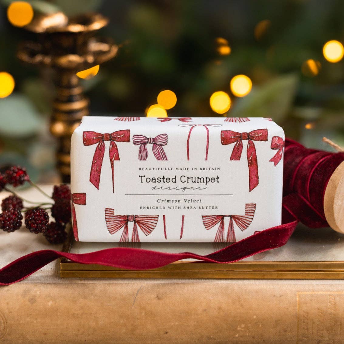 Crimson Velvet Soap (Bows & Berries)