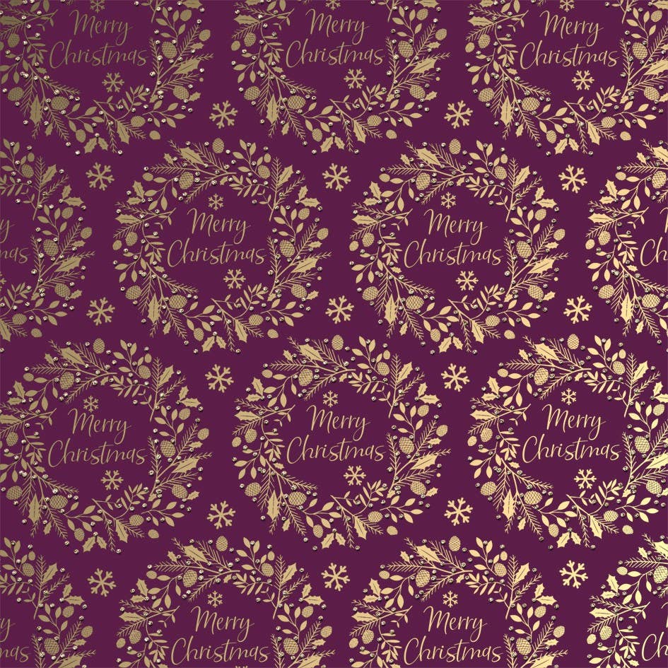 Christmas Luxe Berry Eco FSC™ Roll Wrapping paper (42)