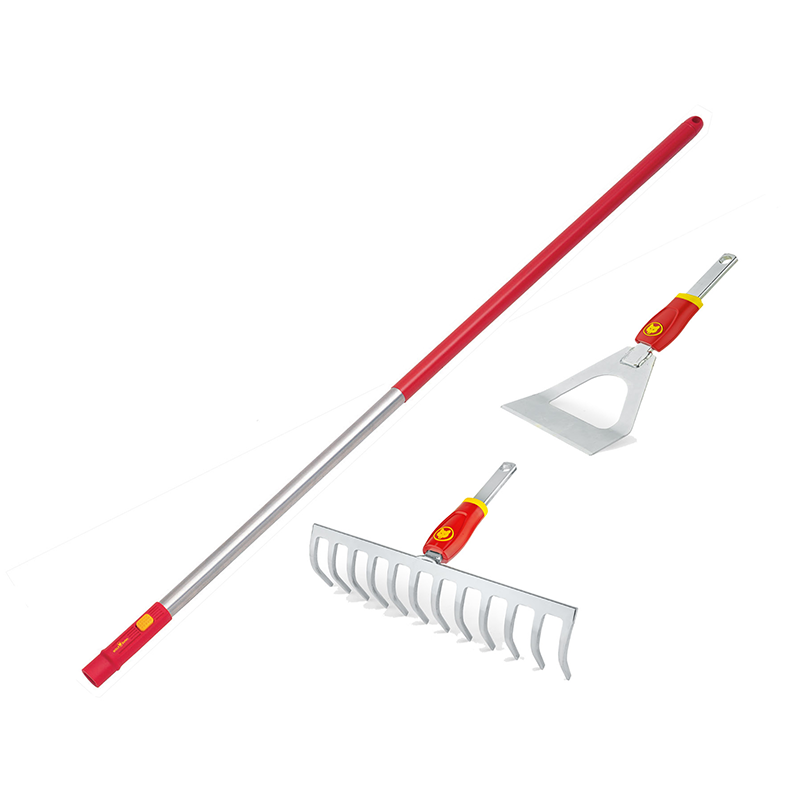 MC®  30CM SOIL RAKE DRM30, DUTCH HOE DHM & 142CM HANDLE ZMI15