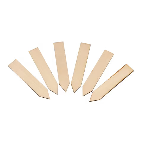 GM Wooden Plant Labels 15cm (6") 25pk FSC-100%-SA-COC-010265