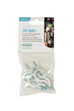 GM Coated Cup Hooks 10pk