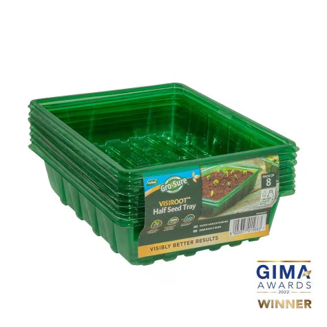 Gro-Sure Visiroot Half Seed Trays 8pk