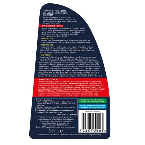 Resolva Pro Weedkiller Xtra Tough 3L RTU