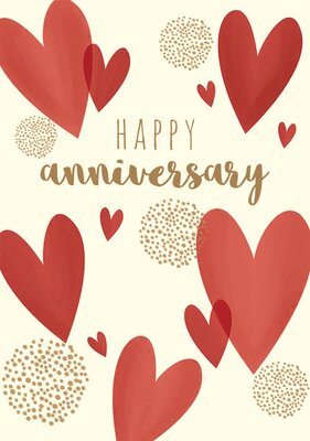 Happy Anniversary Hearts Card