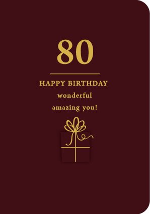 Happy Birthday 80 Card