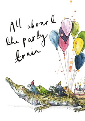 Party Train Crocodile Card