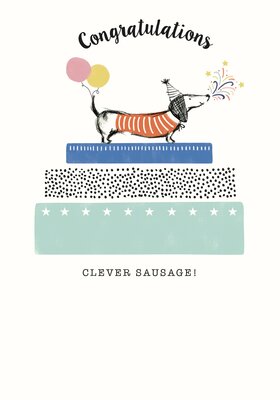 Clever Sausage Congrats Card