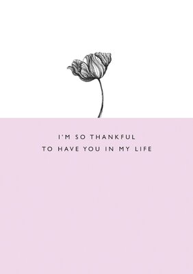Poppy Thankful In my Life Card