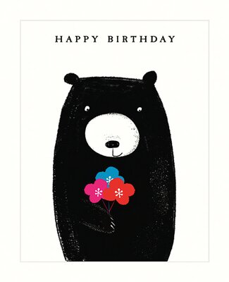 Bear & Flowers Card