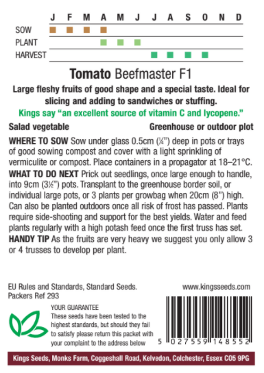Tomato Beefmaster F1 Rhs - image 2