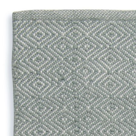 Weaver Green Diamond Rug - Dove Grey (110x60cm) - image 1