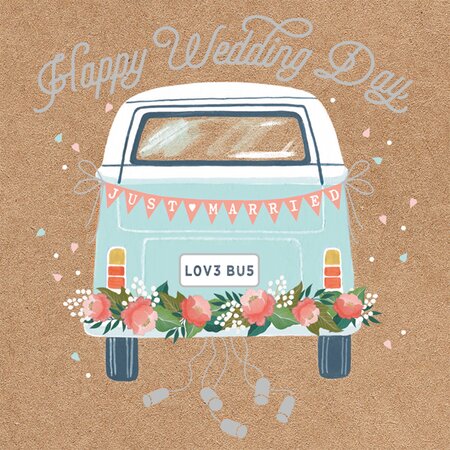 Wedding Camper Van Card